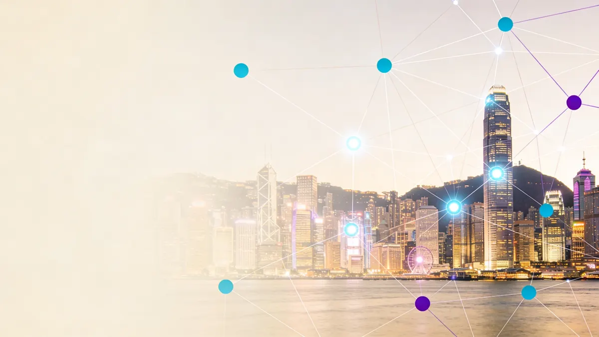 Hong Kong abstracted as a data network — A2FF Digital's strategic base